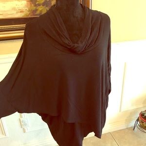 Kim & Cami Black Cowl Neck Rayon & Spandex (Lg)